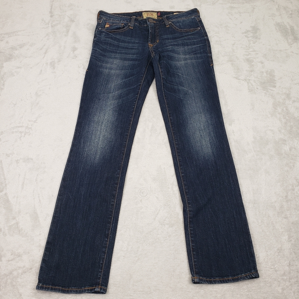 Dear John Playback Straight Low Rise Dark Wash Stretch Denim Women 27 (30) Jeans